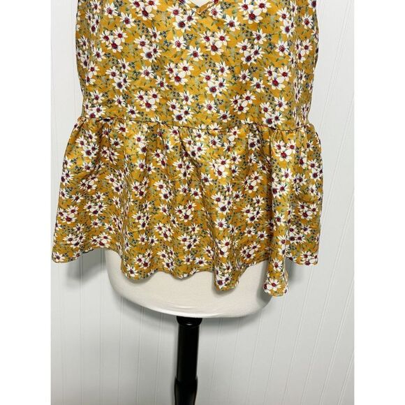 Shein Women's Sleeveless Floral Print Boho Peplum Cami Top Multi-Color Size 1XL - Picture 3 of 11